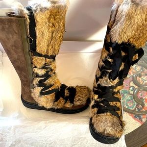 Moncler zoelie fur boot